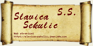 Slavica Sekulić vizit kartica